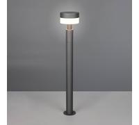 Trio Lighting Bolardo luminoso LED Mackenzie, altura 95 cm, antracita, fundición de aluminio