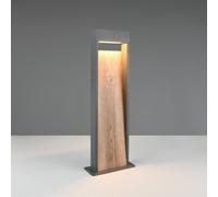 Trio Lighting Bolardo luminoso LED SALMON, aspecto de madera, altura 60 cm, metal, IP44