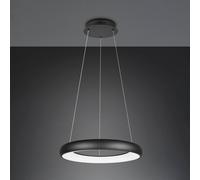 Trio Lighting Cardona lámpara colgante LED, Ø 62 cm, negro, CCT, metal