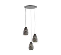 Trio Lighting - Colgante decorativo moderno Onyx, bombilla no incluida, apto para bombillas LED retrofit, Material Metal, Color Antracita