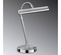 Trio Lighting Curtis - Lámpara de mesa LED, níquel mate