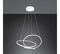 Trio Lighting Darvin lámpara colgante LED, longitud 84 cm, blanco mate, metal, CCT