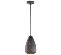 Trio Lighting Diseño antracita y dorado - lámpara colgante Onyx True