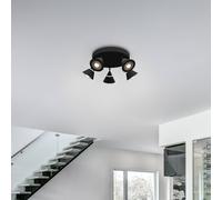 Trio Lighting Downlight LED Romeo, Ø 30 cm, negro, metal, 5 luces.