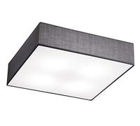 Trio Lighting Embassy Trio 603800487-Plafón LED Cuadrado, IP20, E27, 230 V, Color níquel Mate, 60 W, Gris, 50 x 50 cm
