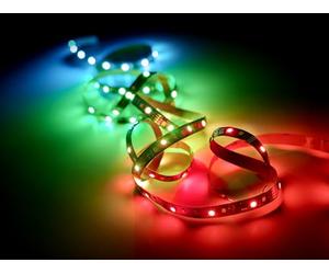 TRIO LIGHTING FOR YOU Reality LED Stripe Racer R65553102, plástico negro, con LED RGB de 10 vatios, iluminación dinámica, control de sonido, acortamiento de 300 cm, mando a distancia