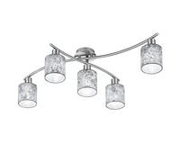 Trio Lighting Garda Plafón E14, 25 W, Níquel Mate, 44.2 x 75 x 22 cm
