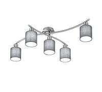 Trio Lighting Garda Plafon, Metal, Níquel Mate, 44.2 x 75 x 22 cm