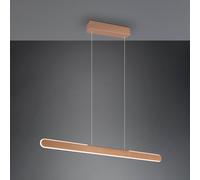 Trio Lighting Helios Lámpara colgante LED, café, regulable en altura, atenuable CCT