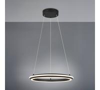 Trio Lighting Lámpara colgante LED Amador, Ø 45 cm, negro mate, metal, CCT