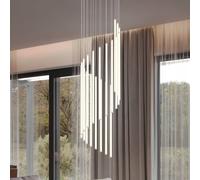 Trio Lighting lámpara colgante LED Baxter, gris claro, Ø 37 cm, metal CCT atenuable