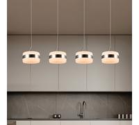 Trio Lighting lámpara colgante LED Dios, color níquel, longitud 85 cm, CCT, 4 luces.