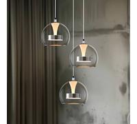 Trio Lighting Lámpara colgante LED Flynt, Ø 42 cm, color cromo, metal CCT 3 luces.