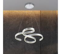 Trio Leuchten Francis 371310105 - Lámpara de techo (aluminio cepillado, incluye LED de 52 W, regulador de intensidad)