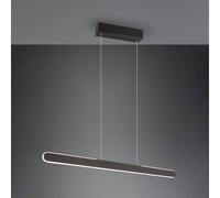 Trio Lighting Lámpara colgante LED Helios, negra, regulable en altura atenuable CCT