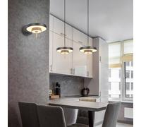 Trio Lighting lámpara colgante LED Keaton, negro/dorado, Ø 40 cm, CCT