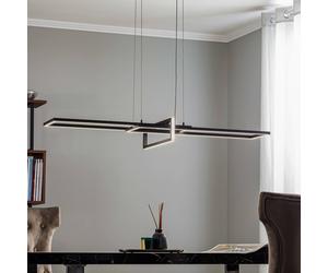 Trio Lighting Lámpara colgante LED Salinas, 3.000 K, negro mate