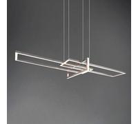 Trio Lighting Lámpara colgante LED Salinas, 3.000 K, níquel mate True