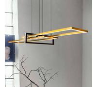 Trio Lighting Lámpara colgante LED Salinas, color latón, metal, 110 cm de largo True