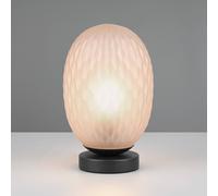 Trio Lighting Lámpara de mesa Facette, ámbar, altura 29 cm, cristal, E27