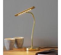 Trio Lighting Lámpara de mesa LED de color latón Curtis