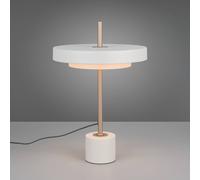 Trio Lighting lámpara de mesa LED Keaton, gris claro, altura 45 cm, metal, CCT