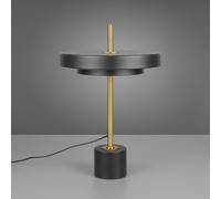 Trio Lighting lámpara de mesa LED Keaton, negro/dorado, altura 45 cm, CCT