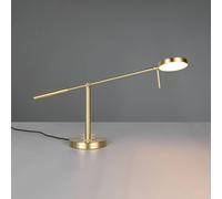 Trio Lighting Lámpara de mesa LED Monza, color latón, altura 52 cm, metal