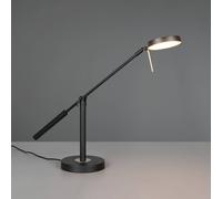 Trio Lighting Lámpara de mesa LED Monza, negro mate, altura 52 cm, metal