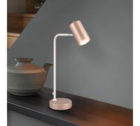 Trio Lighting Lámpara de mesa Marley, marrón/gris claro, altura 45 cm, metal