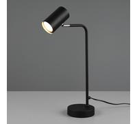 Trio Lighting Lámpara de mesa Marley, negra, altura 45 cm, metal