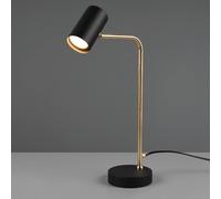 Trio Lighting Lámpara de mesa Marley, negro/latón, altura 45 cm, metal