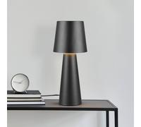 Trio Lighting Lámpara de mesa Nubia, negra, altura 40 cm, metal, E27