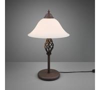 Trio Lighting Lámpara de mesa Rustica interruptor de cable óxido True