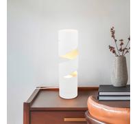 Trio Lighting Lámpara de mesa Stream, blanca, altura 35 cm, metal, GU10