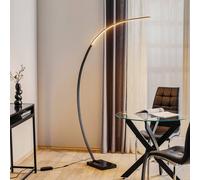 Trio Lighting Lámpara de pie del arco LED Bangkok, negro mate True