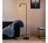 Trio Lighting Lámpara de pie Diallo sin pantalla negro mate