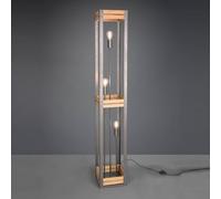 Trio Lighting Lámpara de pie Khan look vintage, elementos madera
