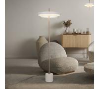 Trio Lighting Lámpara de pie LED Keaton, gris claro, altura 138 cm, metal, CCT