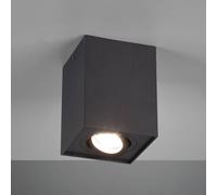 Trio Leuchten Biscuit 613000132 - Lámpara de techo (metal, 1 bombilla GU10, clase energética A+), color negro mate