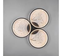 Trio Lighting Lámpara de techo LED Groovy 3 luces negro 3.000K