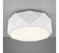 Trio Lighting Lámpara de techo Zandor con pantalla blanca