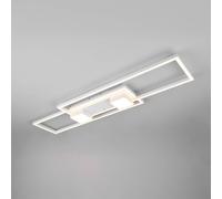 Trio Lighting Lámpara LED de techo Albany, blanca, 100 x 28 cm, aluminio, CCT, atenuable