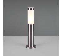 Trio Lighting Lámpara sobremuro Trioto, color níquel, altura 45 cm, acero inoxidable