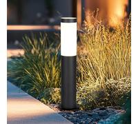 Trio Lighting Lámpara sobremuro Trioto, negro mate, altura 45 cm, acero inoxidable