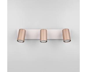 Trio Lighting Marley downlight de techo marrón/gris claro 48 x 9 cm 3 luces de metal