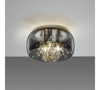 Trio Lighting Plafón Crystel de cristal, cromo, Ø 34 cm
