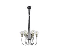 Trio Lighting - Plafón decorativo moderno Nacho, bombilla no incluida, apto para bombillas LED retrofit, Material Metal, Color Negro mate