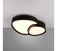 Trio Lighting Plafón LED Rise, negro, 43 x 36 cm, CCT, atenuable