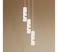 Trio Lighting Stream lámpara colgante, blanco, Ø 28 cm, 3 luces, metal, GU10